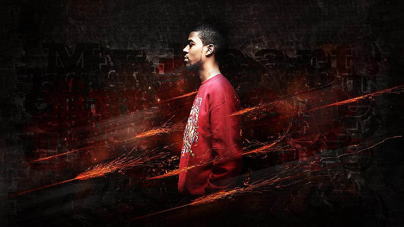 Side Face Of Kid Cudi Wearing Red T-Shirt Kid Cudi, HD wallpaper