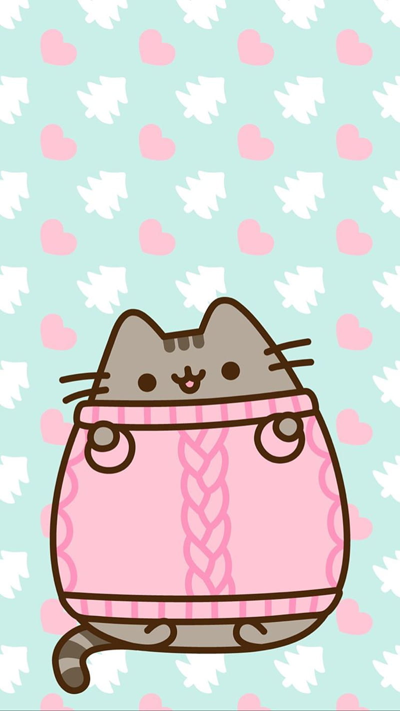 FREE Exclusive Pusheen Android and iPhone Christmas Wallpapers   ClairesBlog  Wallpaper iphone christmas Christmas phone wallpaper Christmas  wallpaper