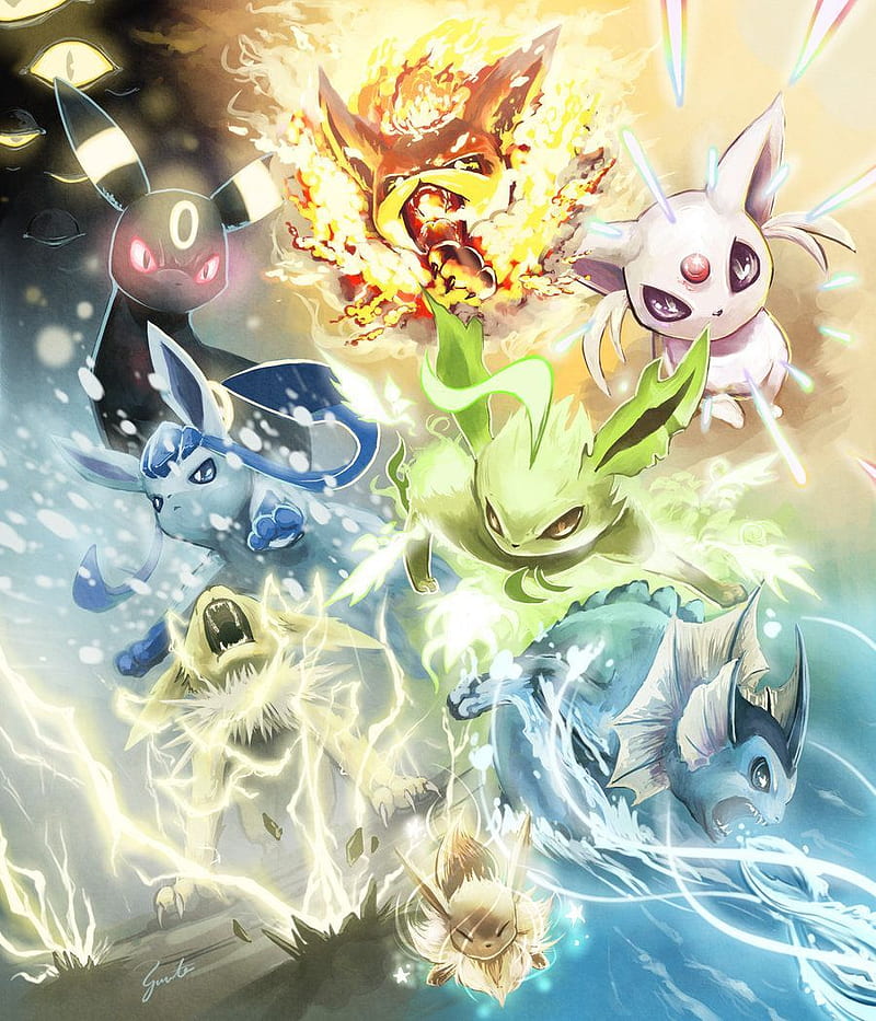 Pokemon, water, cartoon, choque, eevee, evolution, fogo, game