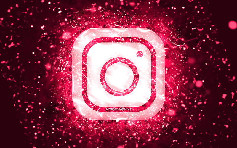 Logo Instagram hồng trên nền đèn neon màu hồng sẽ làm cho bạn thích mê. Đây là một biểu tượng sáng tạo và trừu tượng của một mạng xã hội nổi tiếng. Hãy truy cập và khám phá thế giới ảnh đẹp và độc đáo từ Instagram.