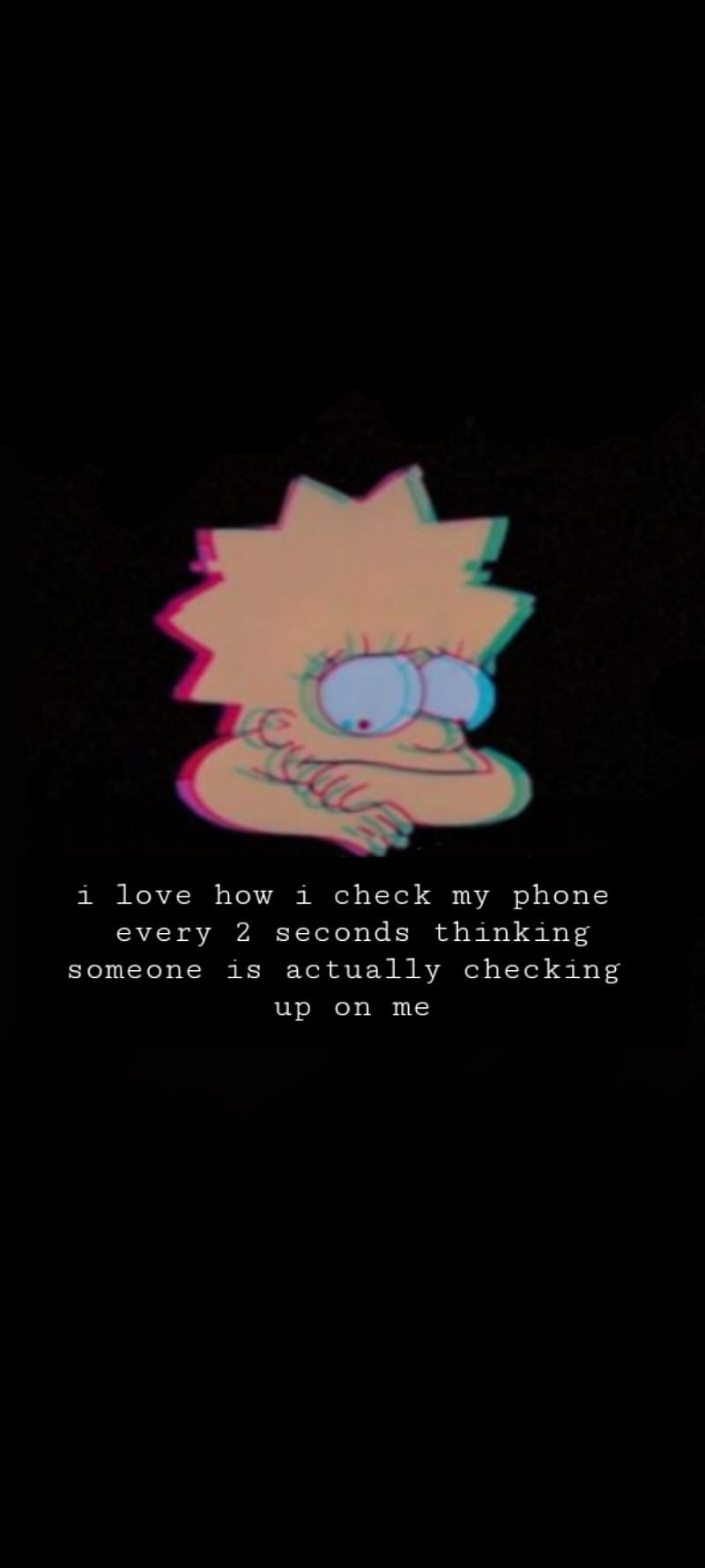 Why do i even check, lisa, quotes, sad, sayings, simpsons, HD phone wallpaper