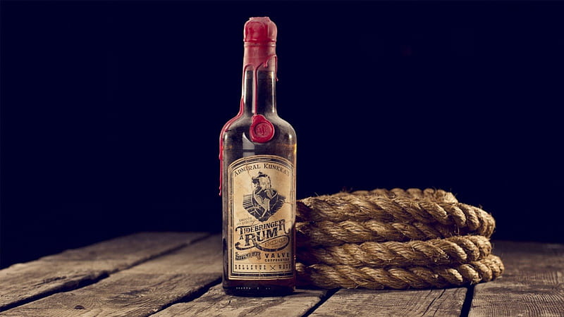 Rum, rope, pirate, HD wallpaper