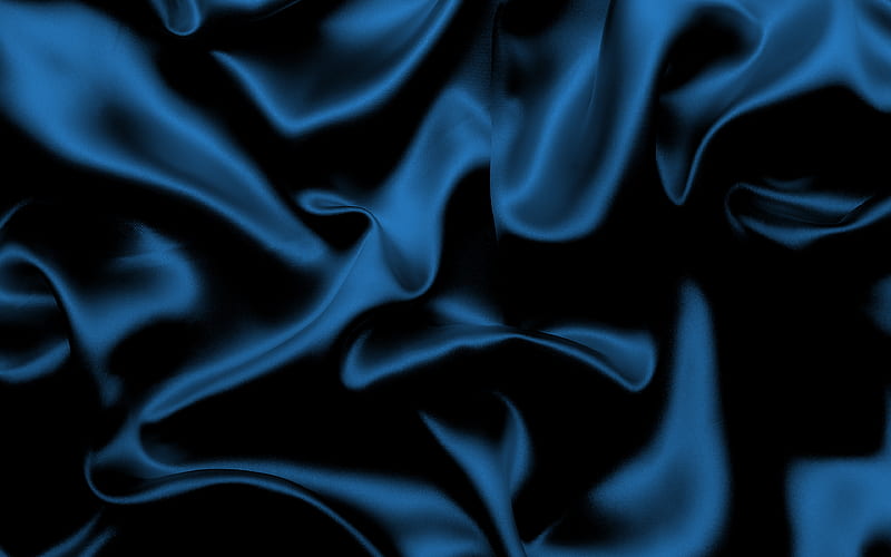 blue silk texture blue red waves silk background, silk waves texture, silk background, blue fabric texture, blue satin texture, HD wallpaper