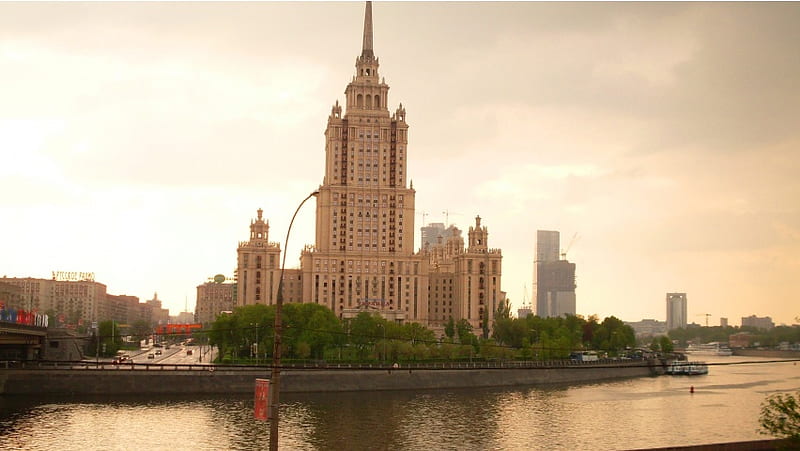 Hotel Ukraina Moscow, HD wallpaper Hotel Ukraina Moscow, HD wallpaper