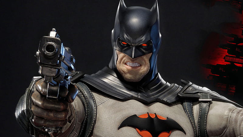 Batman With Gun, batman, superheroes, HD wallpaper