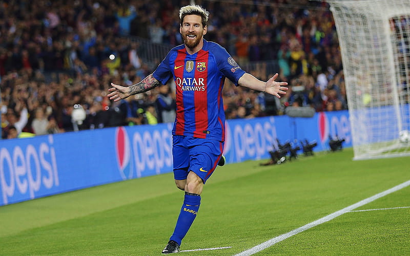 Lionel Messi, goal, football stars, FC Barcelona, soccer, Leo Messi, HD wallpaper