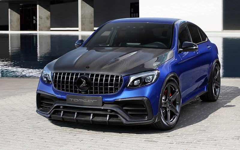 Mercedes-Benz GLC Coupe, AMG, 2018, sports crossover, sports cars, tuning GLC, front view, Inferno, TopCar, Mercedes, HD wallpaper