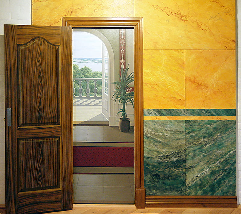 Doors, wood, HD wallpaper