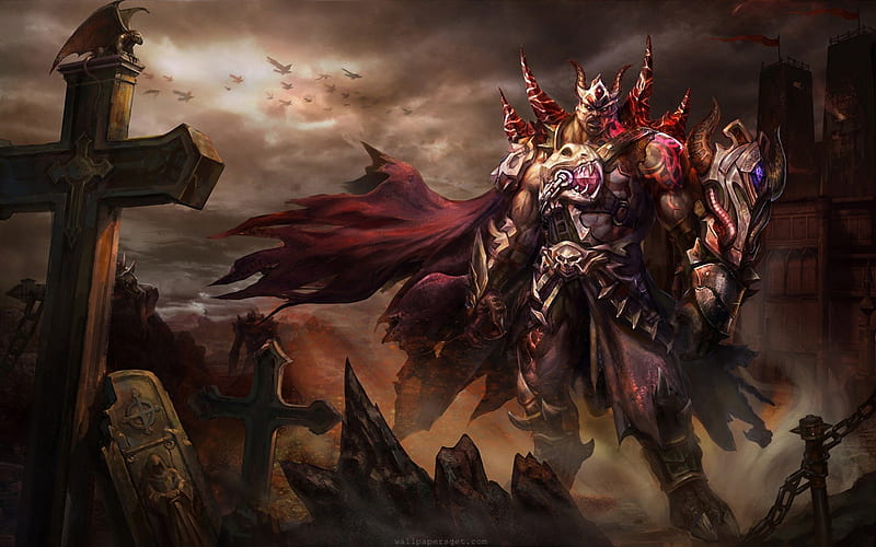 Dark Warrior, epic, warrior, dark, monster, creature, HD wallpaper