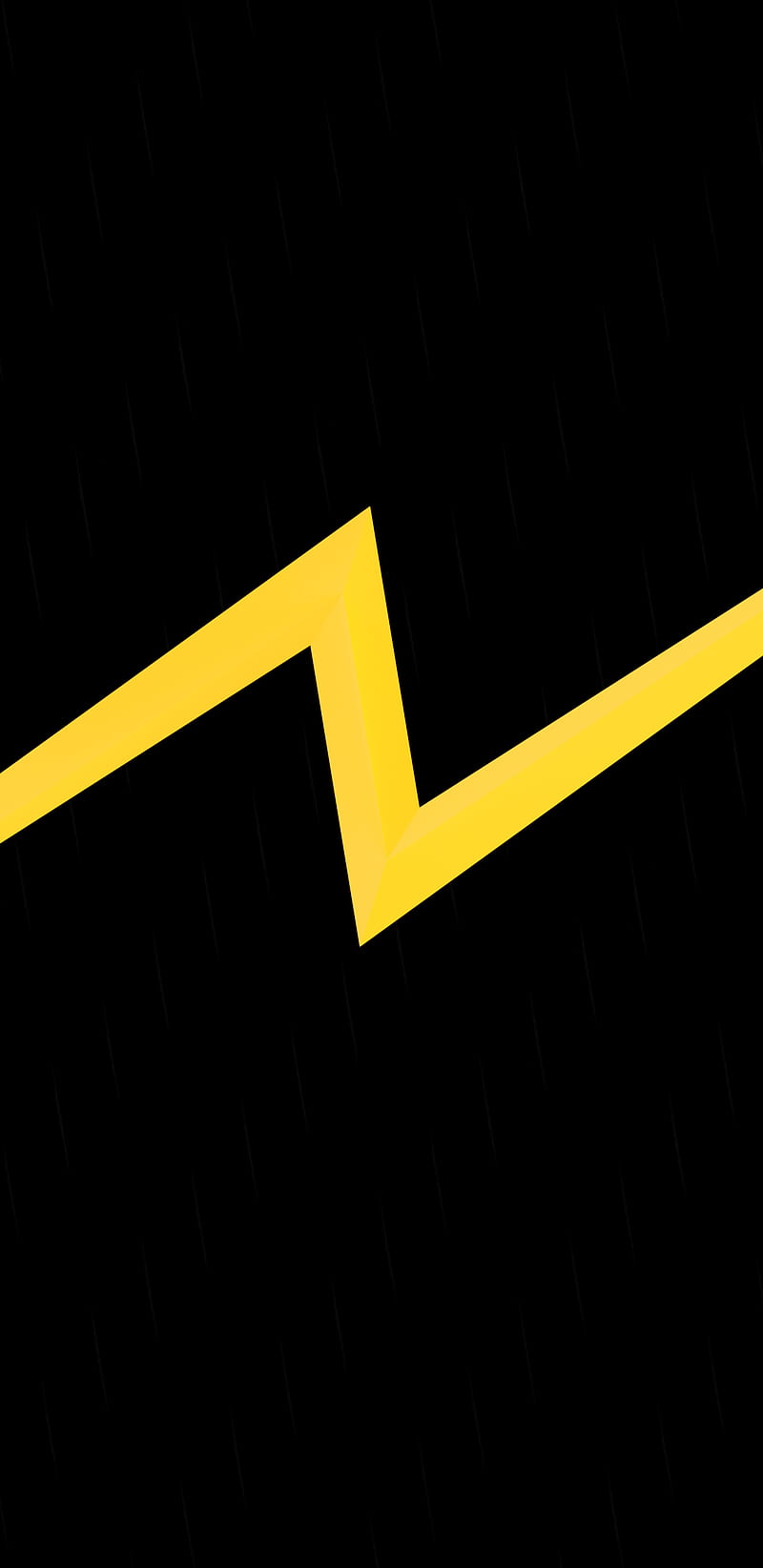 Natyoto N Yellow, abstract, black, bolt, gold, letter n, lightning, yellow, HD phone wallpaper