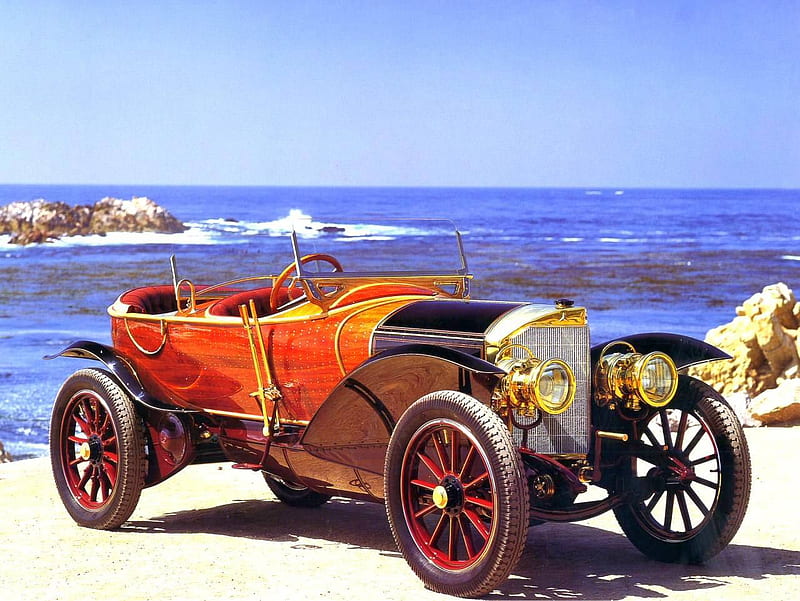 1914 Rolls Royce Silver Ghost Labourdette, 1914, labourdette, rolls, silver, antique, ghost, automobile, royce, car, classic, wood, HD wallpaper