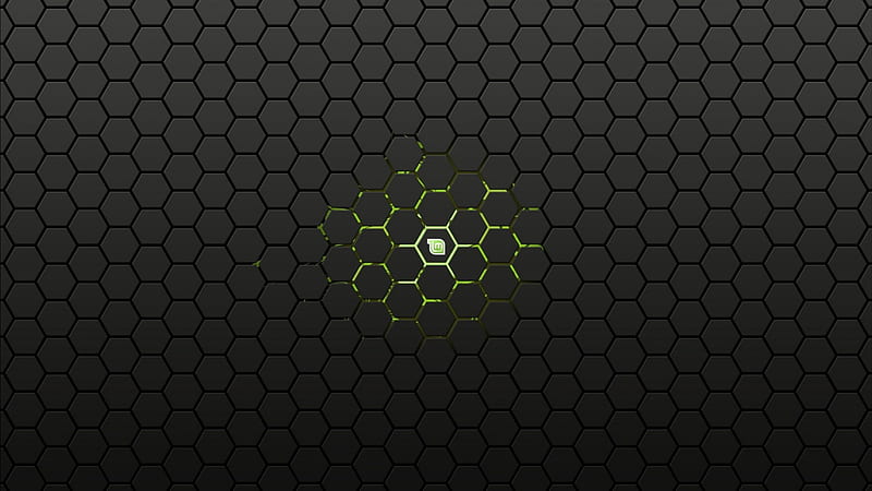 Linux Mint Emerging, emerge, linux, mint, logo, green, facetted, black, HD wallpaper