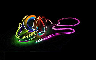 Neon Headphones, Cg, Headphones, Cool, Neon, HD wallpaper | Peakpx