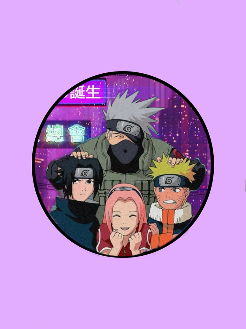 Placa Decorativa - Time 7 - Team 7 - Naruto Uzumaki - Sasuke Uchiha - Sakura  Haruno - Kakashi Hatake - Decoração