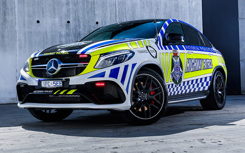 Mercedes-Benz GLE Coupe, 2017, police GLE, tuning Mercedes, German police, police cars, Mercedes, police sporcars, HD wallpaper