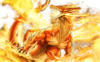 humanoid fire dragon