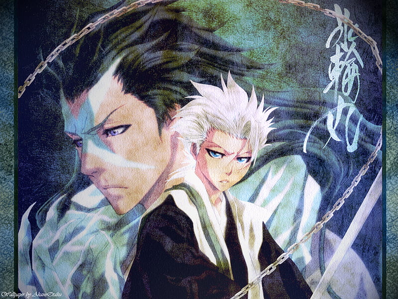 Toushiro & Hyorinmaru, bleach, cute, toushiro, hitsugaya, hyorinmaru, HD wallpaper