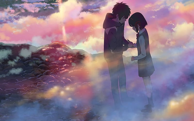 Anime, Your Name, Kimi No Na Wa, Mitsuha Miyamizu, Taki Tachibana, HD wallpaper