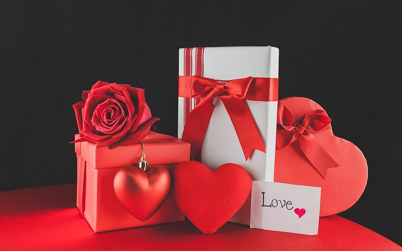 Passion , ribbon, box, roses, gift, corazones, red velvet, moment, special valentine day, love, passion, choccolate, HD wallpaper