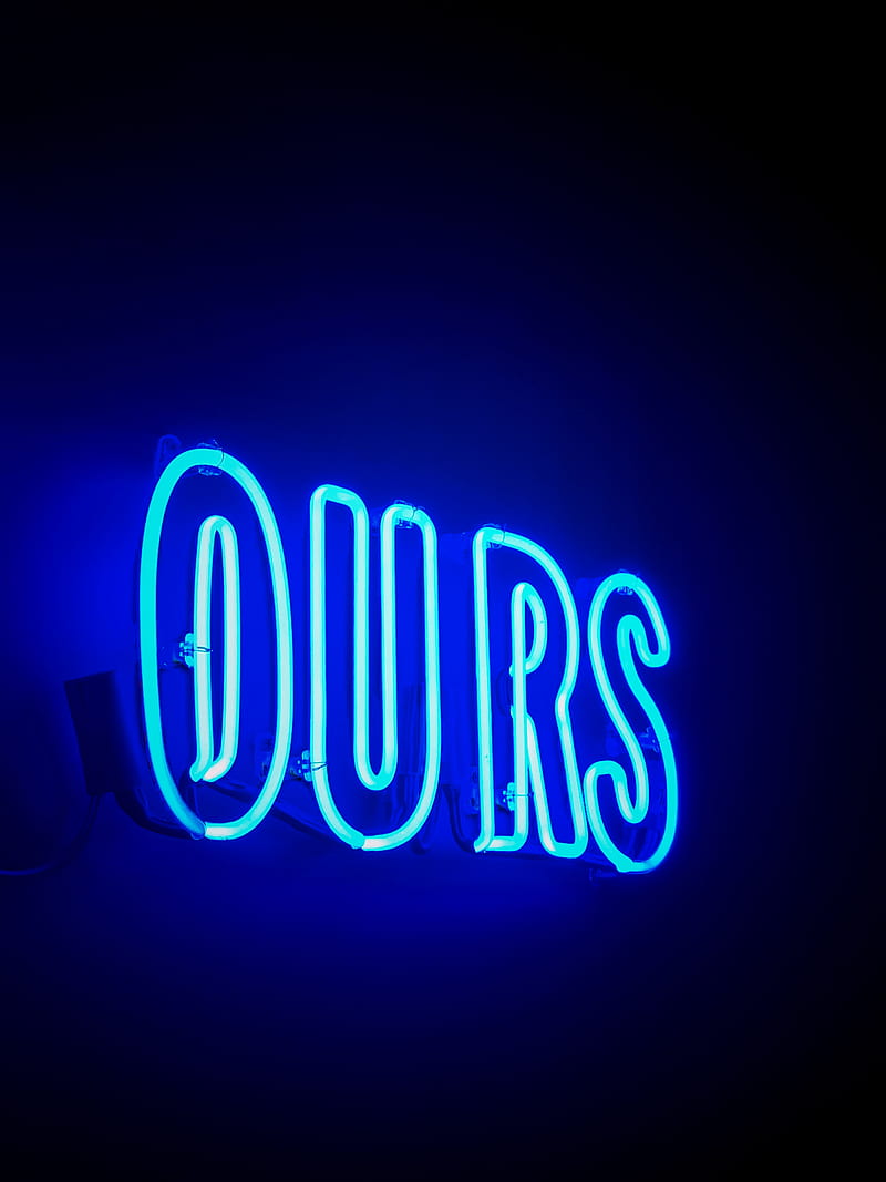 inscription, neon, sign, blue, light, electricity, HD phone wallpaper