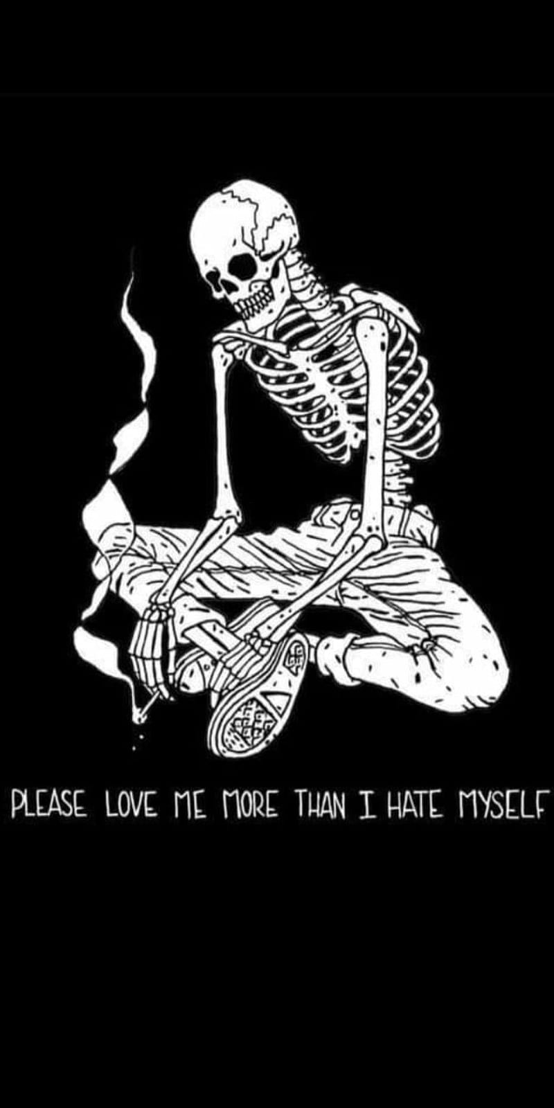 Sad skeleton, skeleton, toxic, HD phone wallpaper | Peakpx