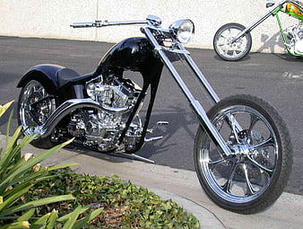 black harley chopper