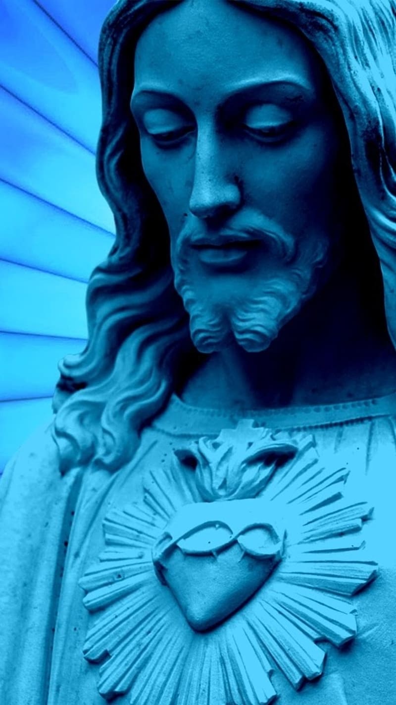 Jesus, Blue Effect, christ, lord, god, HD phone wallpaper | Peakpx