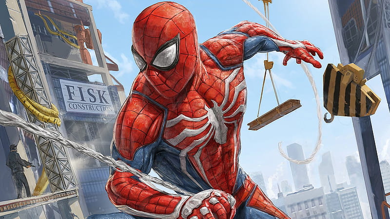 spider-man, playstation 4, artwork, action games, Games, HD wallpaper