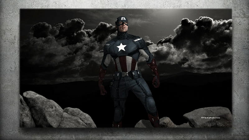 Cap On The Rocks I, avengers, , nexus, cartoon, peggy carter, steve rogers, , 1920x1080 only, anime, marvel comics, background, captain america, leader, HD wallpaper