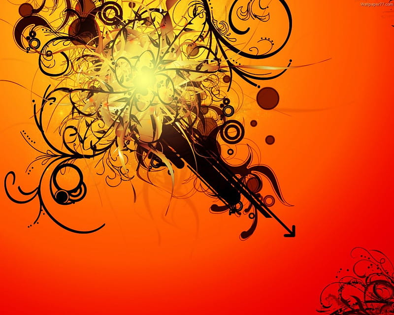 Vectors, Yellow, Black, Cant think of a fourth, Orange, HD wallpaper