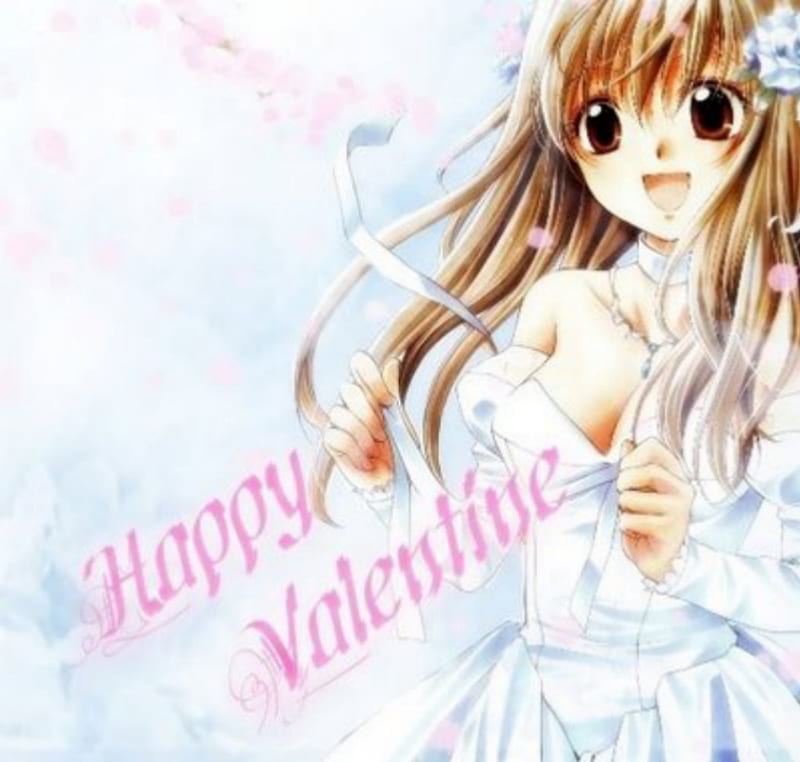 Set Valentine Day Cute Anime Girl Stock Vector (Royalty Free) 2244998963 |  Shutterstock