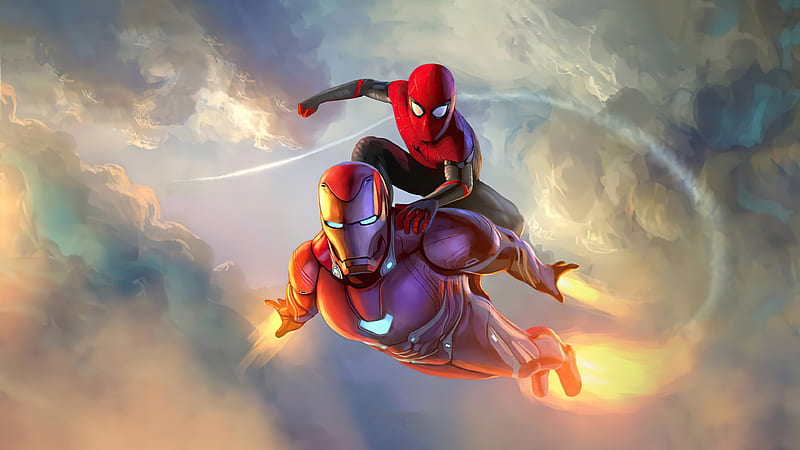 Spider Man and Iron Man, HD wallpaper