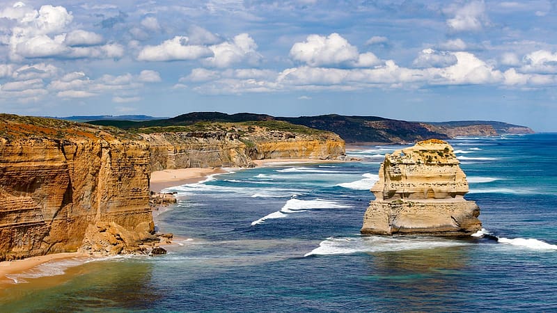 The Twelve Apostles - Port Campbell National Park, Victoria, Australia, landscape, sky, rocks, coast, clouds, HD wallpaper