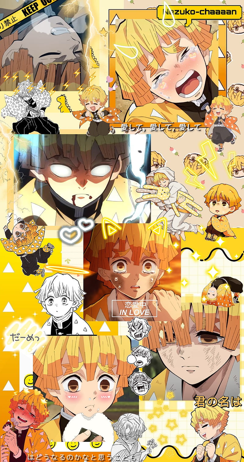 Agatsuma Zenitsu Aesthetic Demon Slayer Kimetsu No Yaiba Yellow Cute Anime Hd Mobile Wallpaper Peakpx
