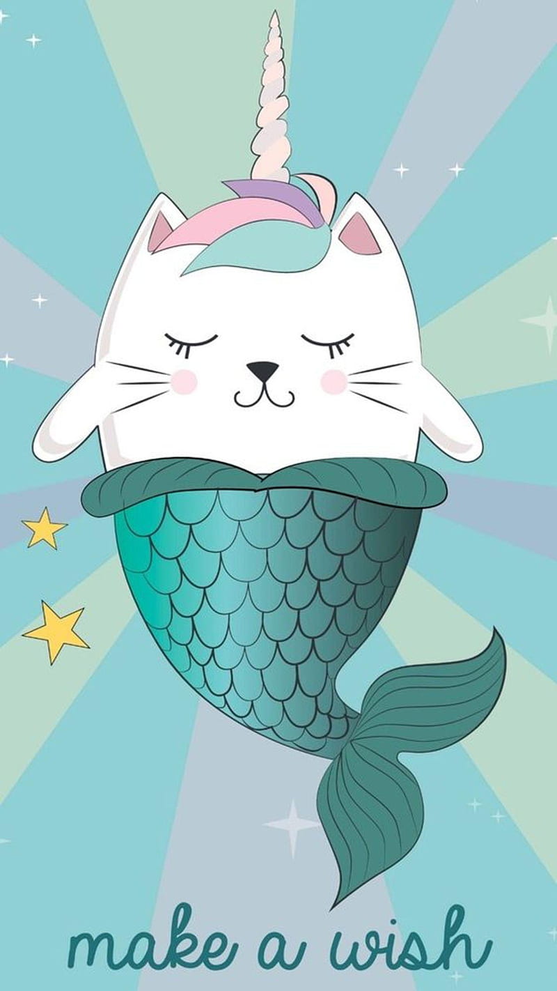 Unicorn Cat, Mermaid Cat, HD phone wallpaper