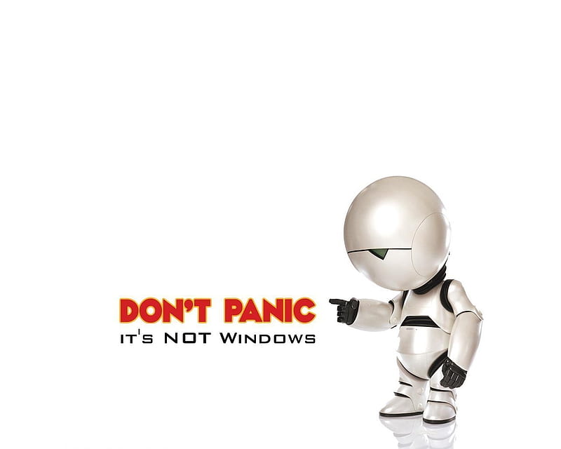Robobo, fantasy, not windows, future, dont panic, robo, technology, robot, HD wallpaper