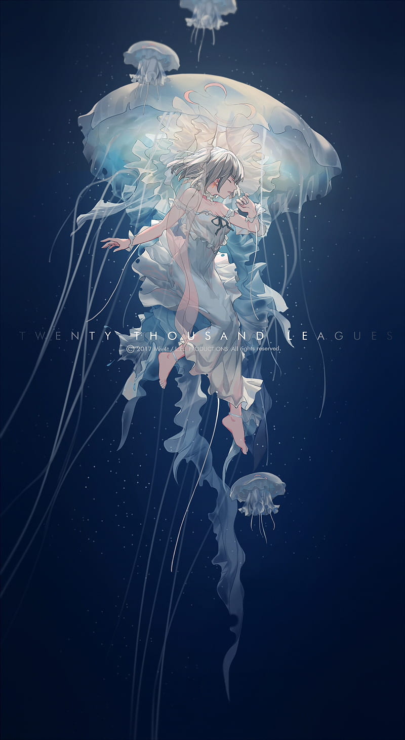 Bodysocks Fancy Dress Blue Jellyfish Under the Sea  
