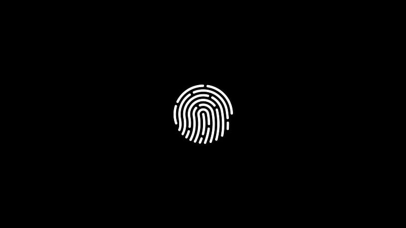 simple simple background #minimalism #fingerprint black background P # #. Black , Lock screen android, Black background, HD wallpaper