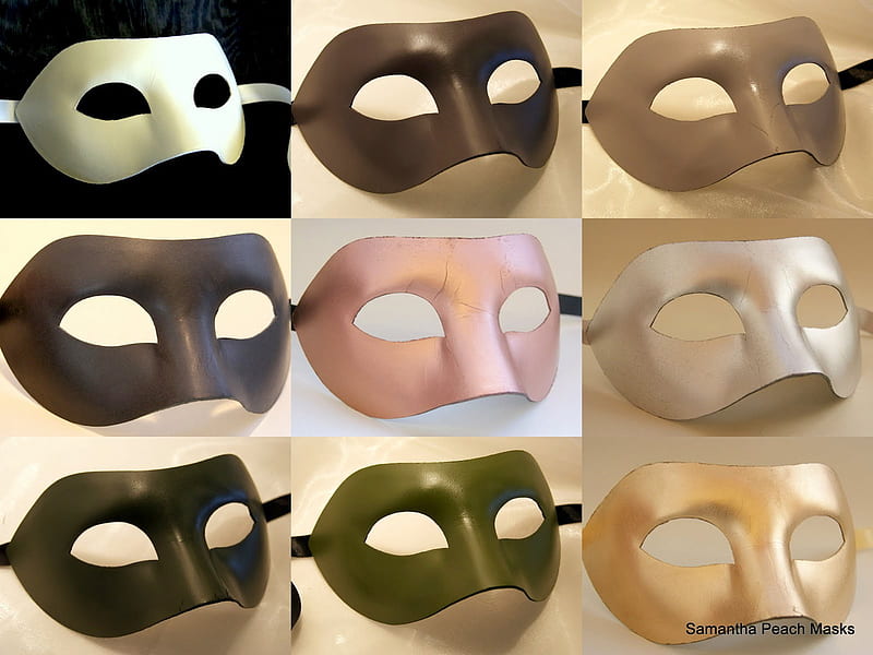 Gentleman's Masks-Venetian, color, masks, gentlemans, ventetian, HD wallpaper