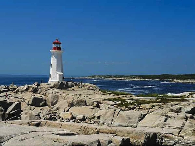 Peggys Cove Lighthouse - Nova Scotia, fish, cove, ocean, village, lighthouse, historical, canada, HD wallpaper