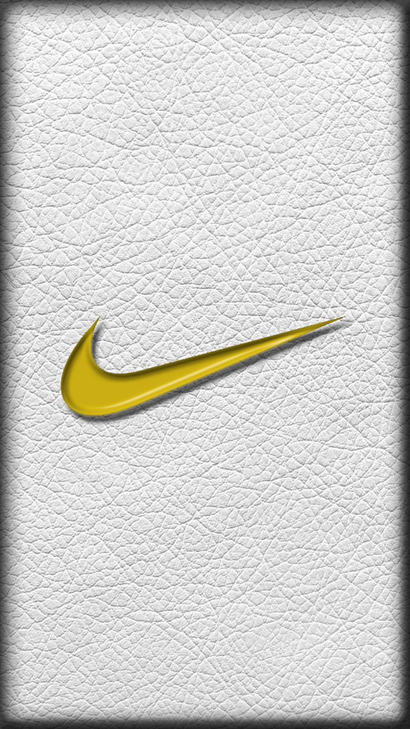 Nke gold, cool, gold, leather, logo logos, nike, esports, white iphone, HD  phone wallpaper | Peakpx