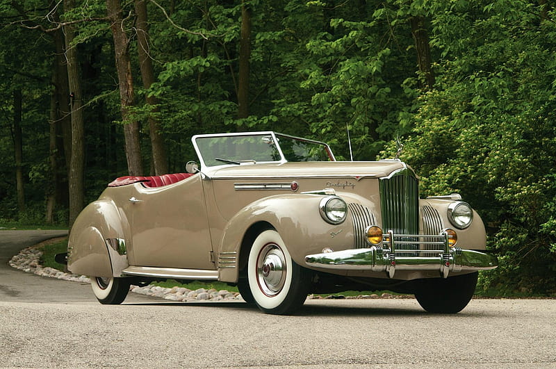 1941 Packard Super Eight Darrin Victoria, oldtimer, convertible, oldie, big, HD wallpaper