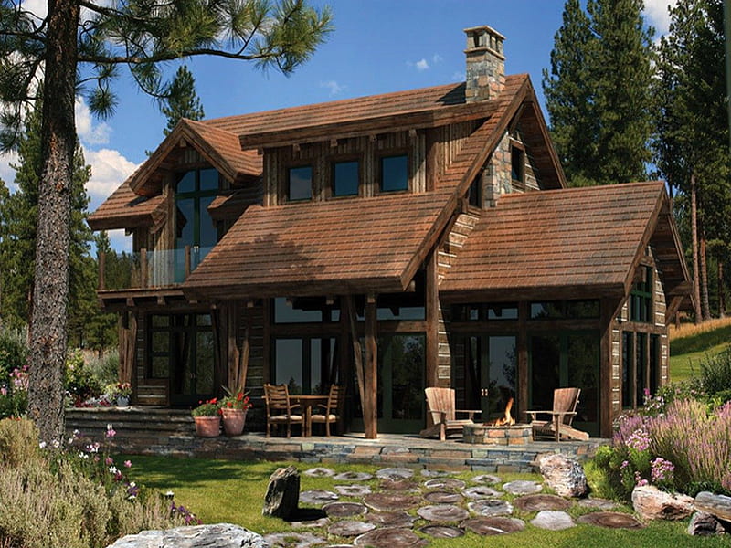 Wonderful Home, house, traditional, comfort, stylish, landscape, HD wallpaper