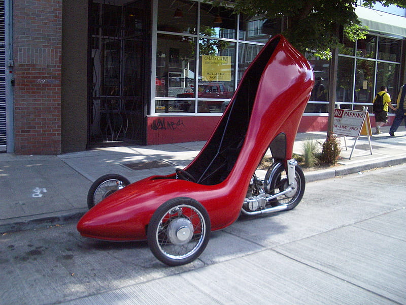 Red Shoe, trike, red, shoe, motorcycle, HD wallpaper | Peakpx