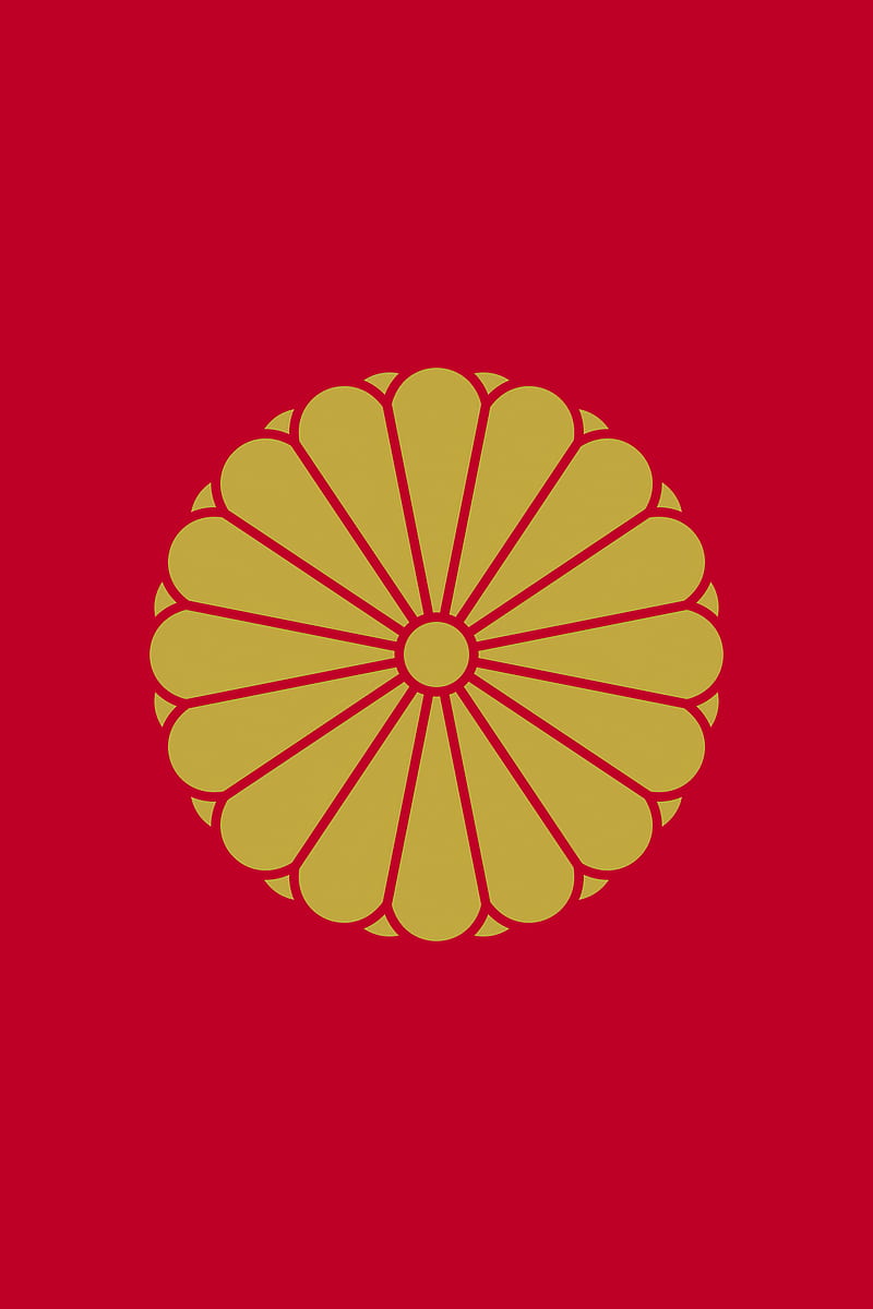 Imperial Standard, chrysanthemum, emperor, flag, imperial, japan, HD phone wallpaper