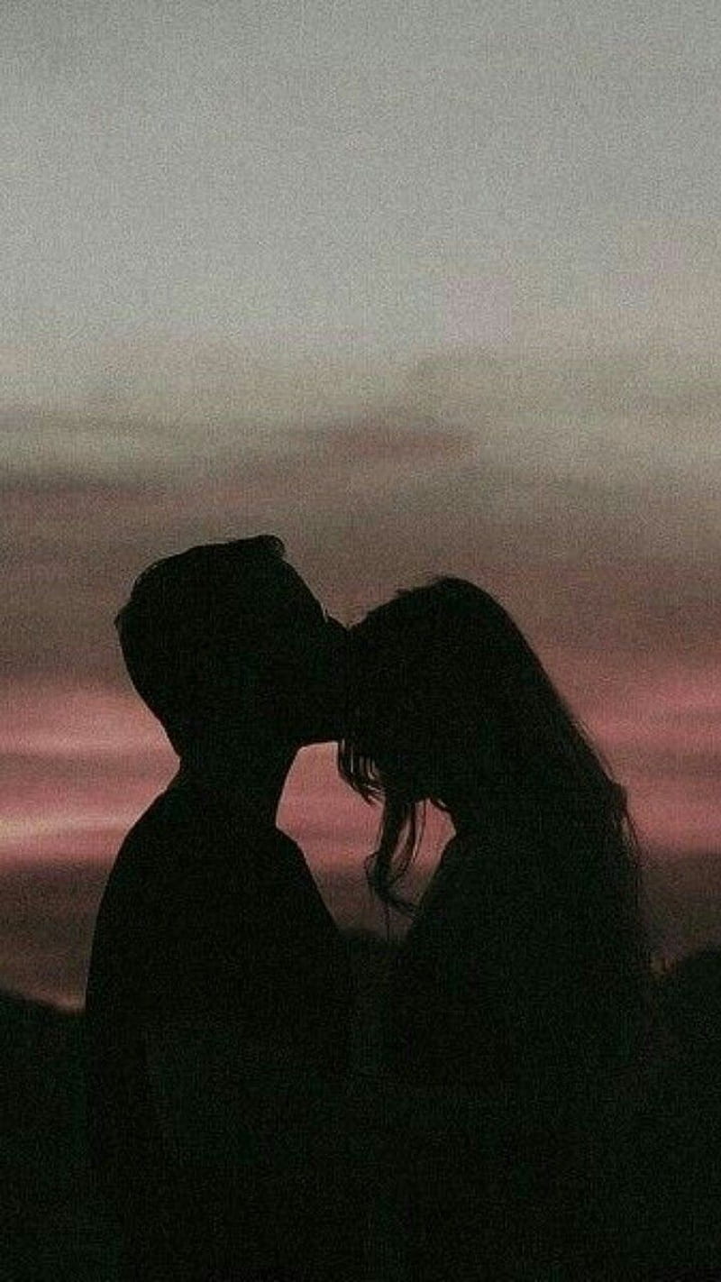 Download Black Aesthetic Iphone Couple At Night Wallpaper | Wallpapers.com
