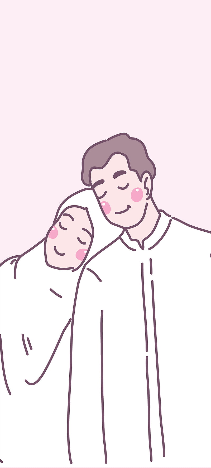 For n and me, pink, muslim, cartoon, romantic, romantis, HD phone wallpaper  | Peakpx