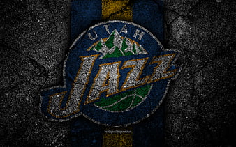 Download imagens Utah Jazz, basquete clube, NBA, emblema, novo logotipo,  EUA, Associação Nacional De Basquete, seda bandeira, basquete, Salt Lake  City, Utah, NÓ…