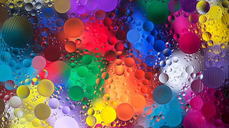 Colorful Paint Water Bubbles Abstraction Abstract, HD wallpaper | Peakpx
