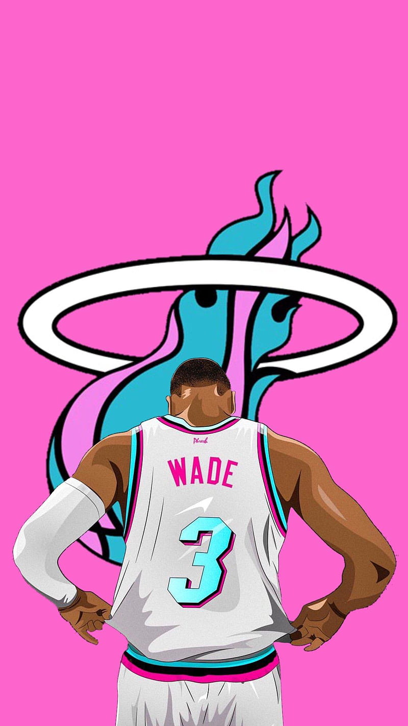 Download NBA Miami Heat Logo Dwyane Wade Basketball Dunk Wallpaper   Wallpaperscom